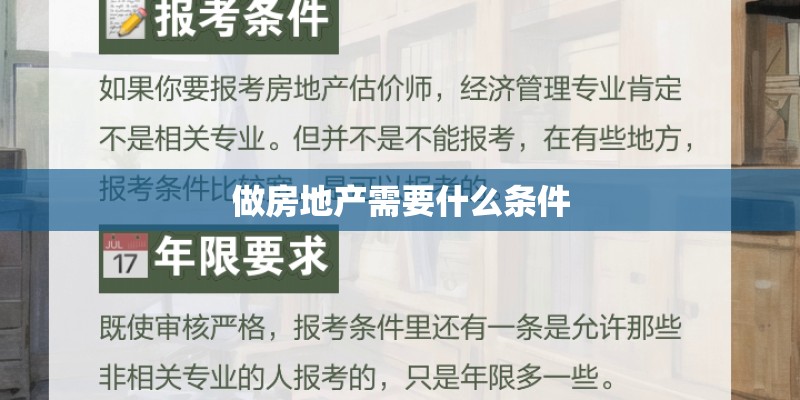 做房地产需要什么条件