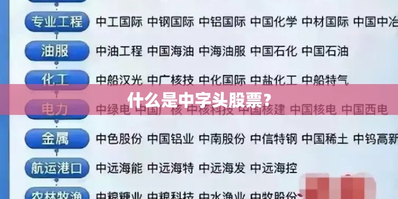 什么是中字头股票？