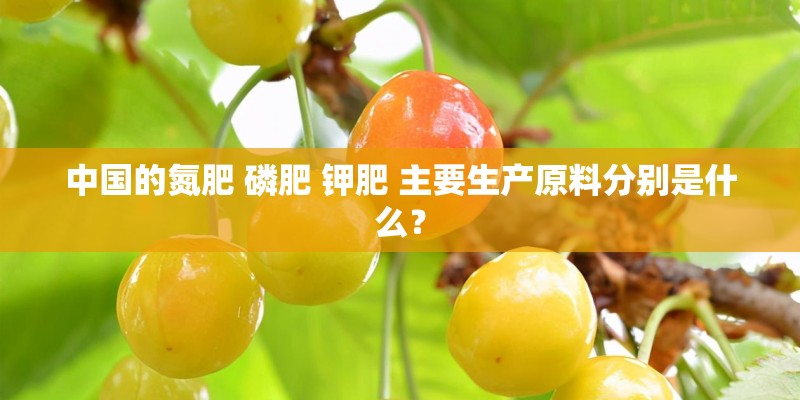 中国的氮肥 磷肥 钾肥 主要生产原料分别是什么？