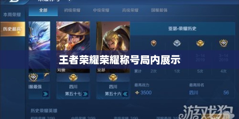 王者荣耀荣耀称号局内展示