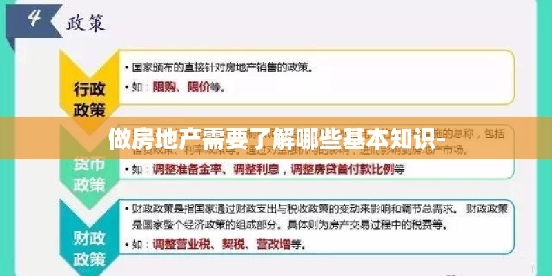 做房地产需要了解哪些基本知识- 做房地产需要了解哪些基本知识-