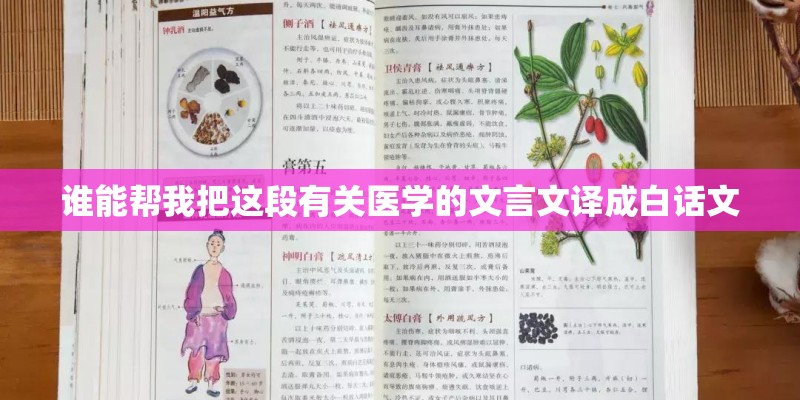 谁能帮我把这段有关医学的文言文译成白话文 谁能帮我把这段有关医学的文言文译成白话文