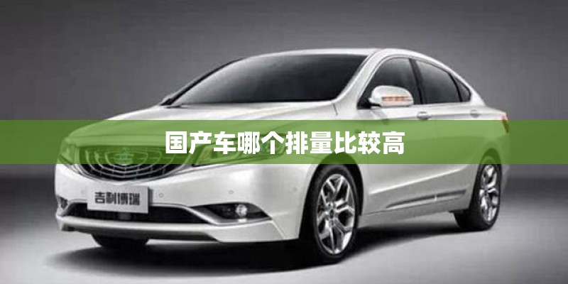 国产车哪个排量比较高