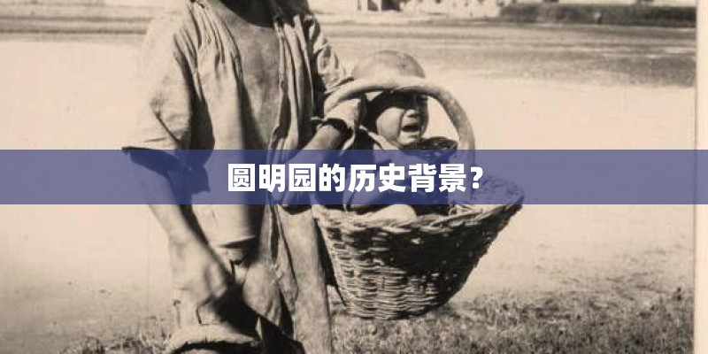 圆明园的历史背景? 圆明园的历史背景?