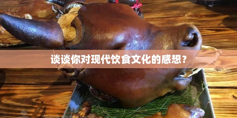 谈谈你对现代饮食文化的感想？