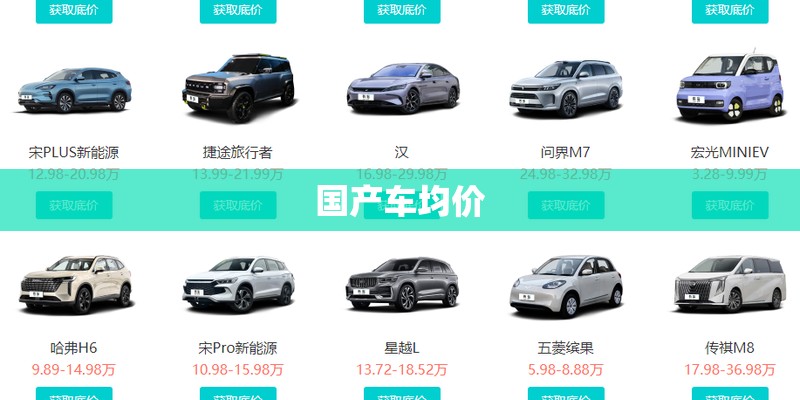 国产车均价 国产车均价