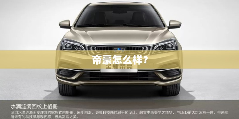 帝豪怎么样？