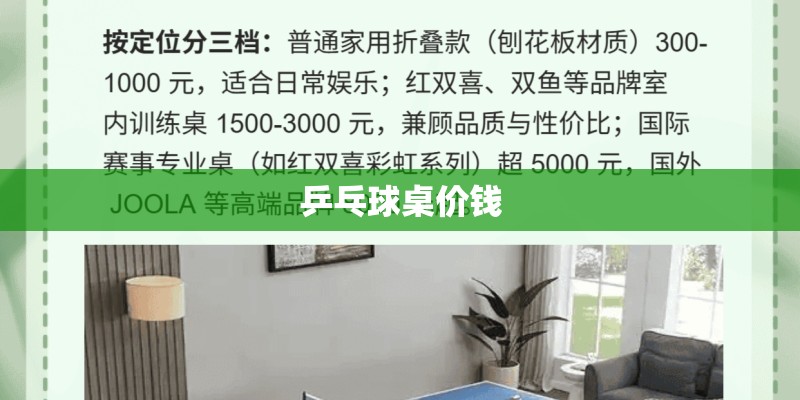 乒乓球桌价钱