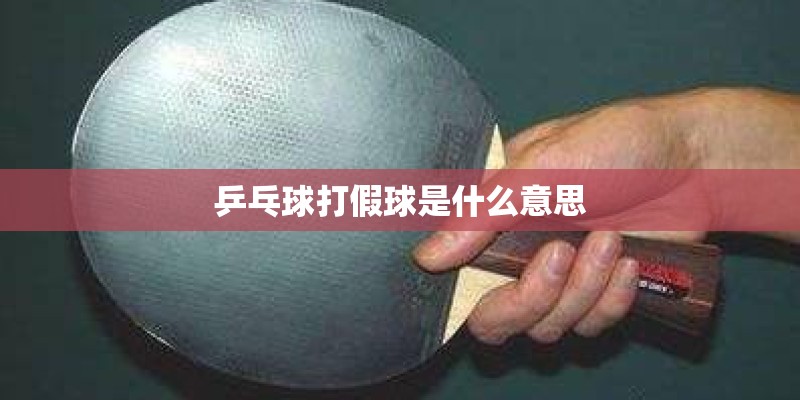 乒乓球打假球是什么意思