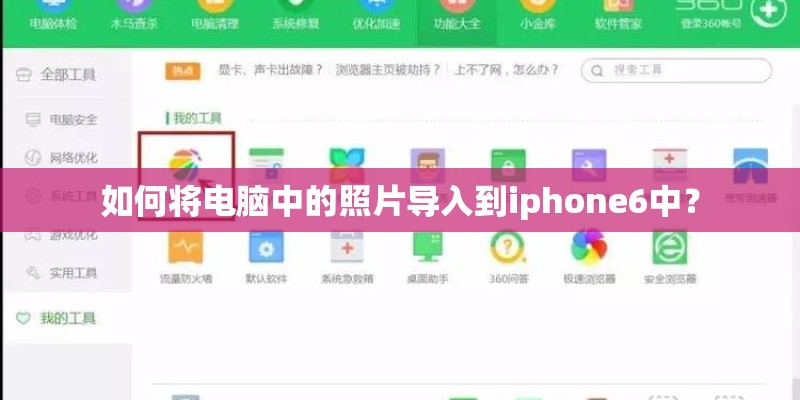 如何将电脑中的照片导入到iphone6中？