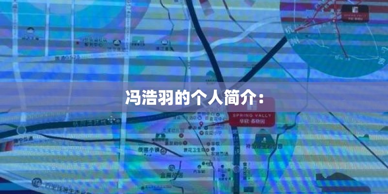 冯浩羽的个人简介：