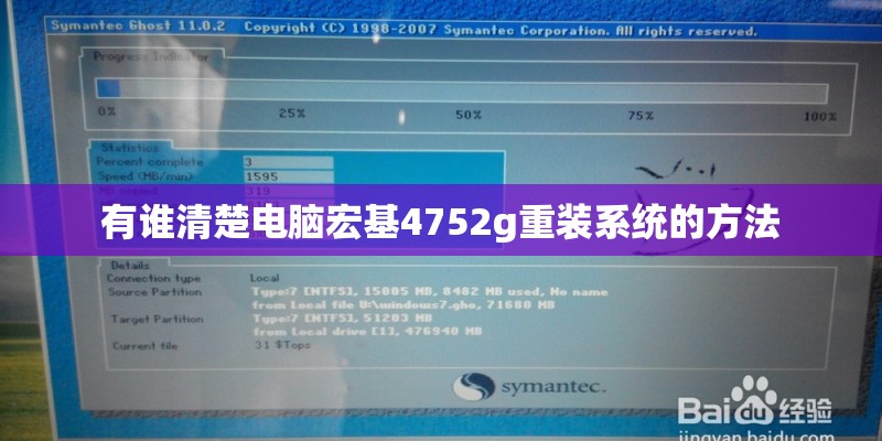 有谁清楚电脑宏基4752g重装系统的方法