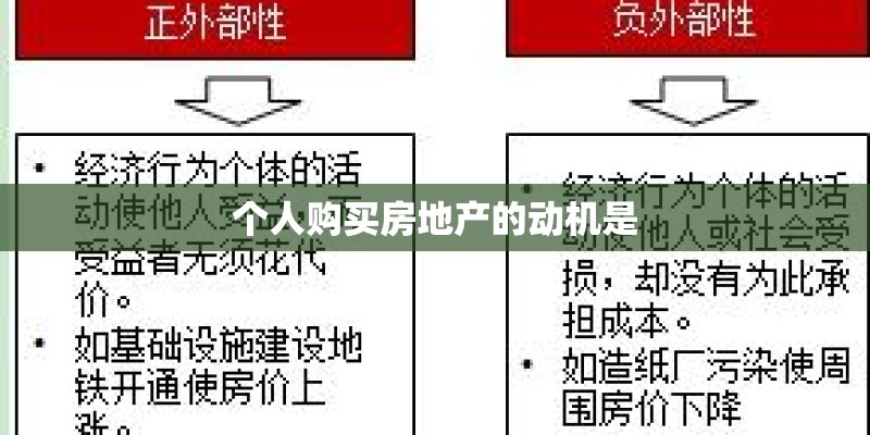 个人购买房地产的动机是
