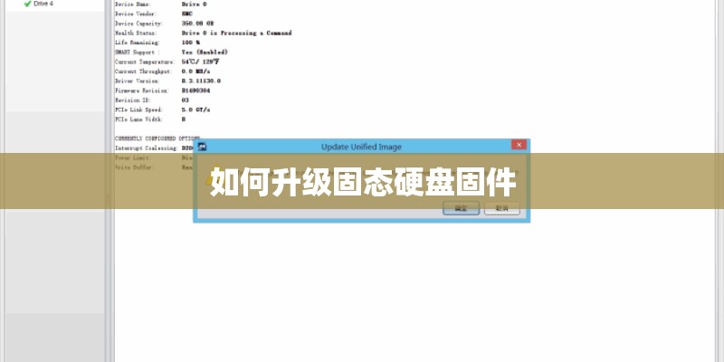 如何升级固态硬盘固件