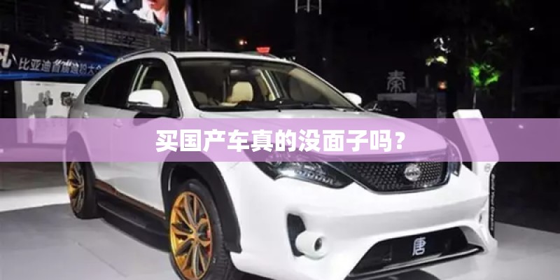 买国产车真的没面子吗？