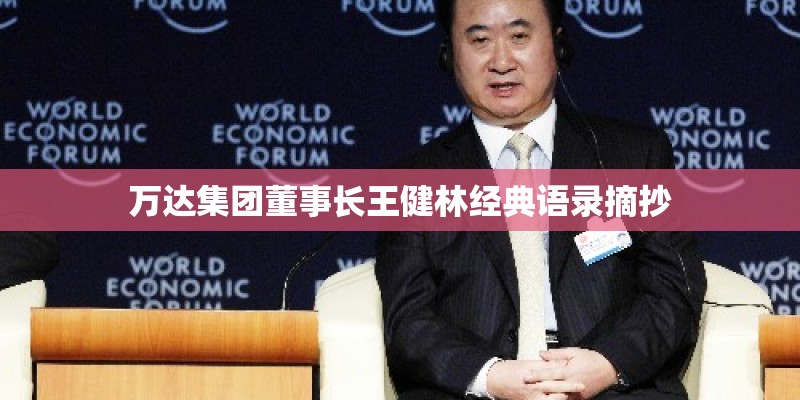 万达集团董事长王健林经典语录摘抄