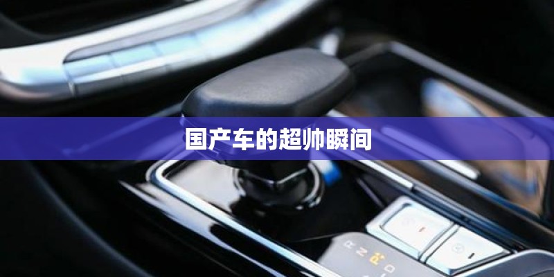 国产车的超帅瞬间
