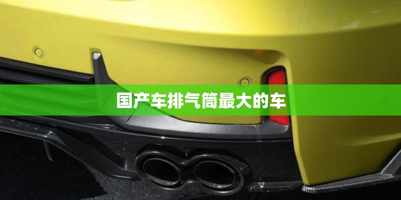 国产车排气筒最大的车