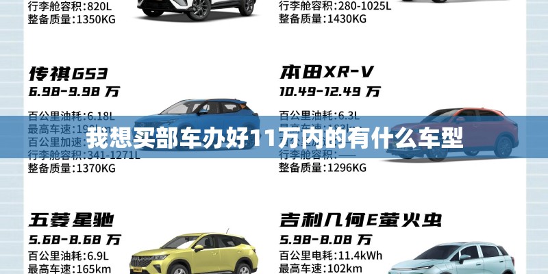 我想买部车办好11万内的有什么车型