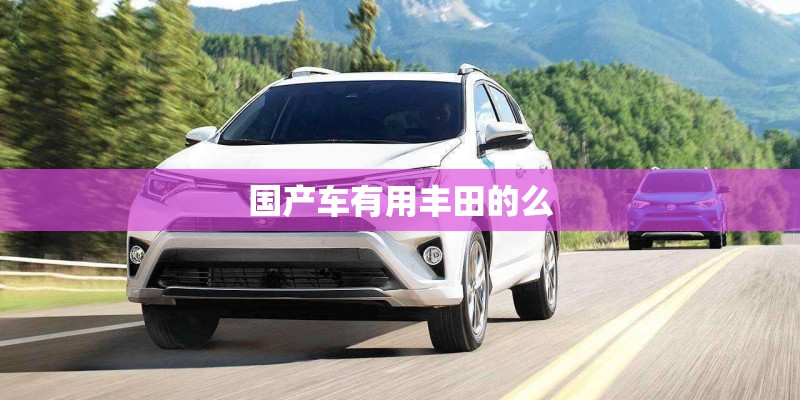 国产车有用丰田的么