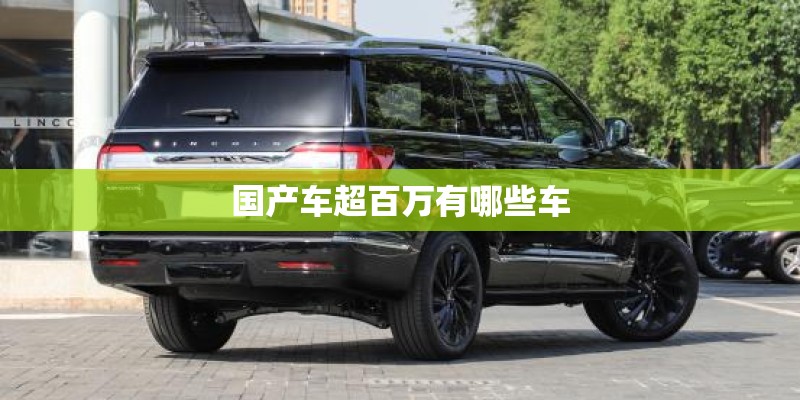 国产车超百万有哪些车