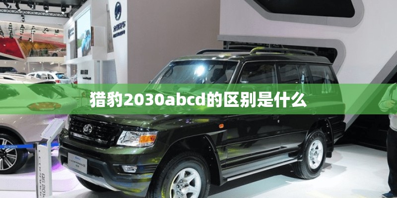 猎豹2030abcd的区别是什么