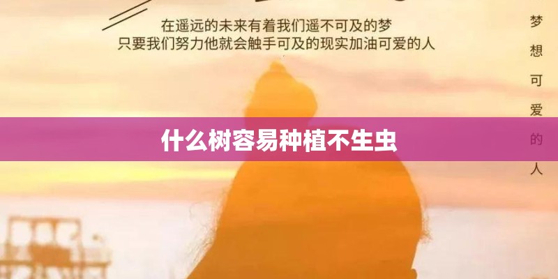 什么树容易种植不生虫