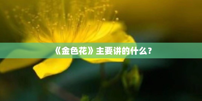 《金色花》主要讲的什么？