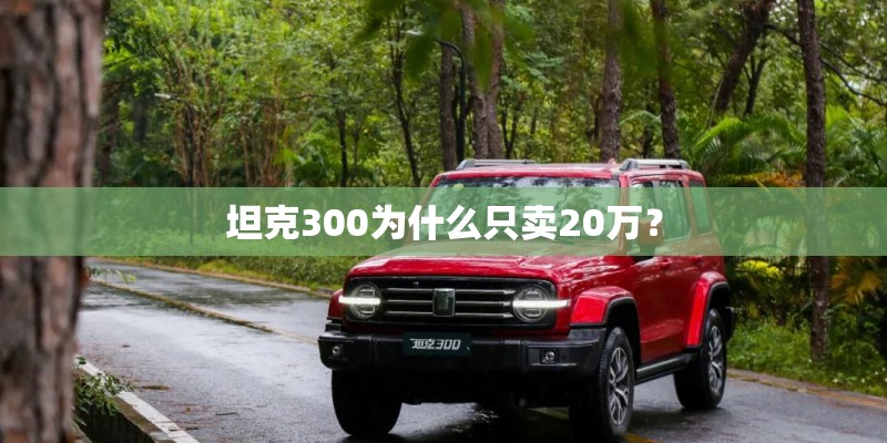 坦克300为什么只卖20万？