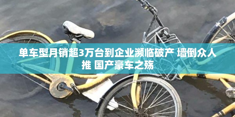 单车型月销超3万台到企业濒临破产 墙倒众人推 国产豪车之殇