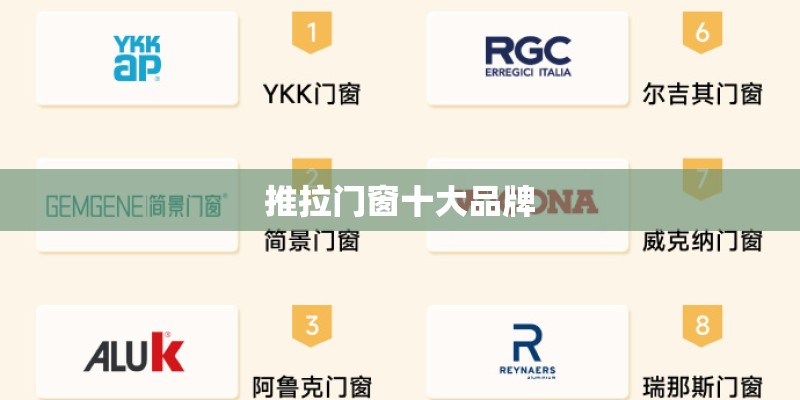 推拉门窗十大品牌