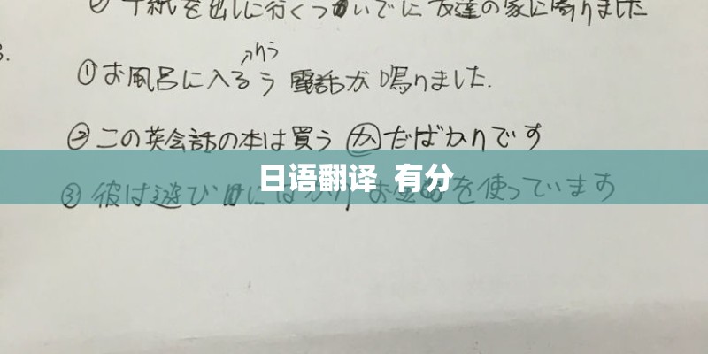 日语翻译  有分
