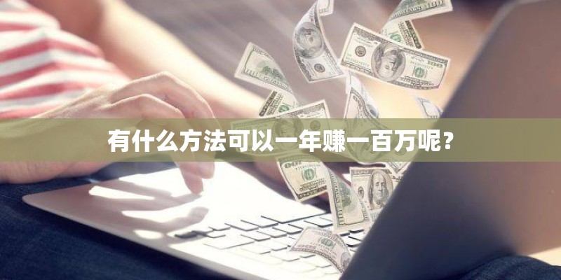 有什么方法可以一年赚一百万呢？