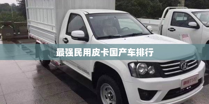 最强民用皮卡国产车排行