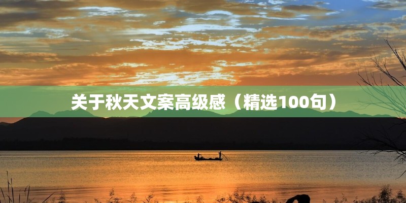 关于秋天文案高级感（精选100句）
