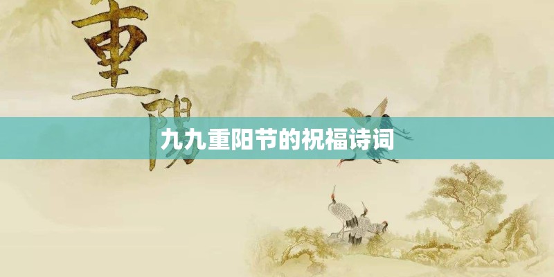 九九重阳节的祝福诗词