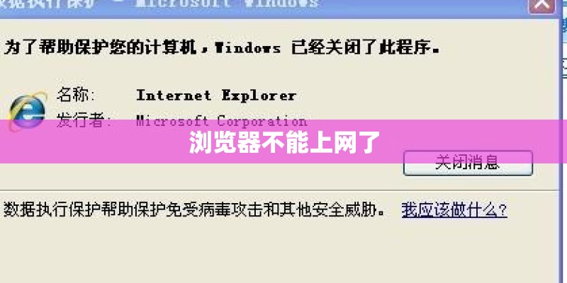 浏览器不能上网了