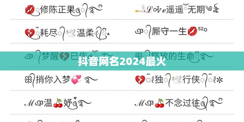 抖音网名2024最火