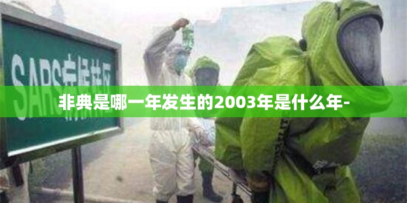 非典是哪一年发生的2003年是什么年-