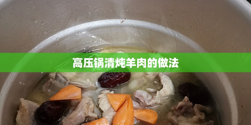 高压锅清炖羊肉的做法