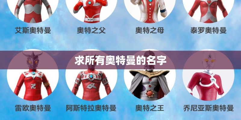 求所有奥特曼的名字
