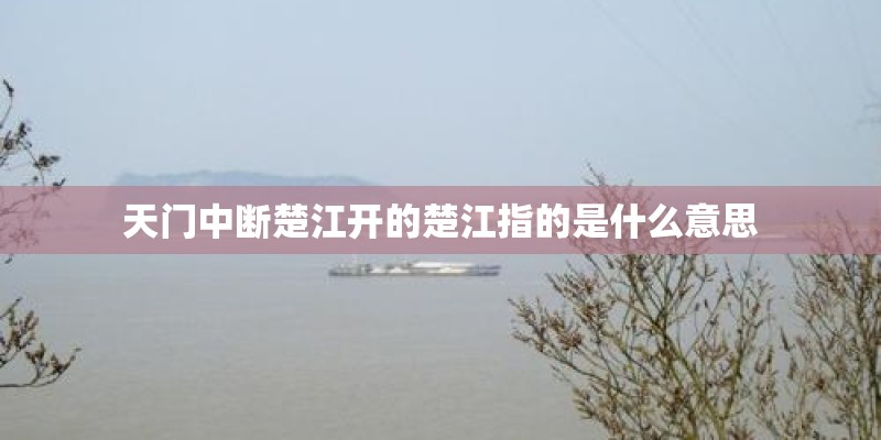 天门中断楚江开的楚江指的是什么意思