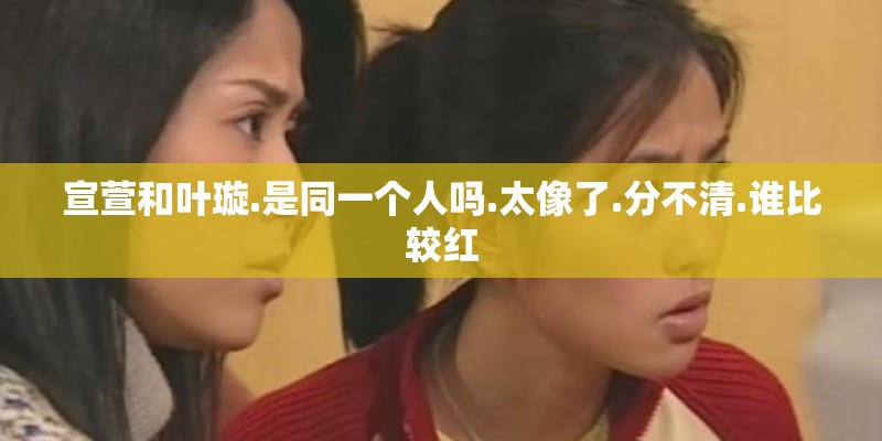宣萱和叶璇.是同一个人吗.太像了.分不清.谁比较红
