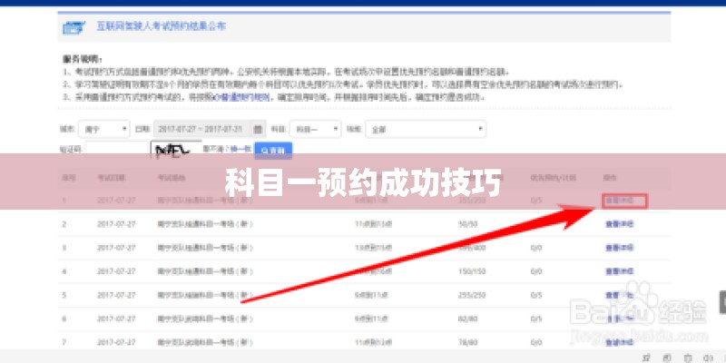 科目一预约成功技巧