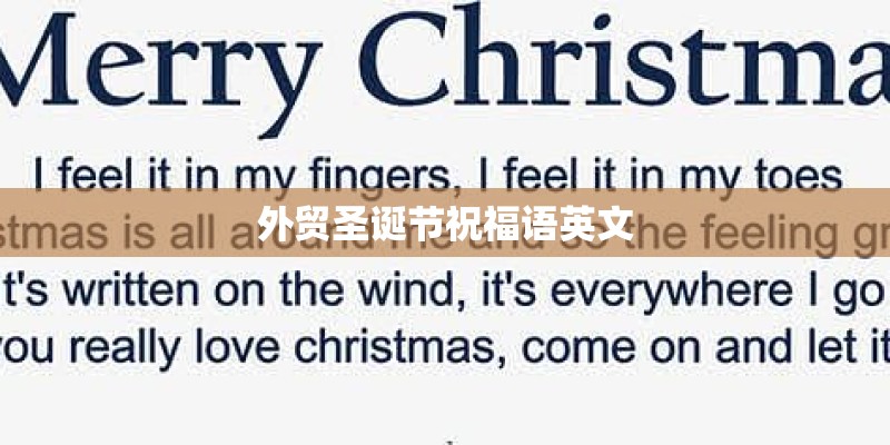 外贸圣诞节祝福语英文