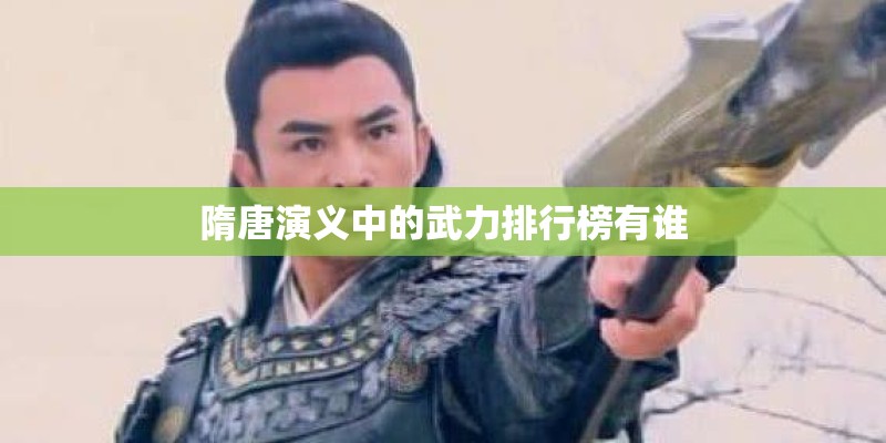 隋唐演义中的武力排行榜有谁