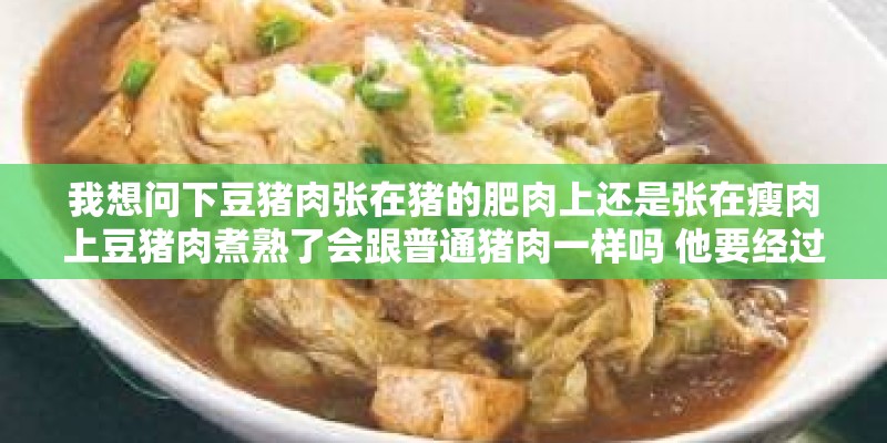 我想问下豆猪肉张在猪的肥肉上还是张在瘦肉上豆猪肉煮熟了会跟普通猪肉一样吗 他要经过多少温度会死掉