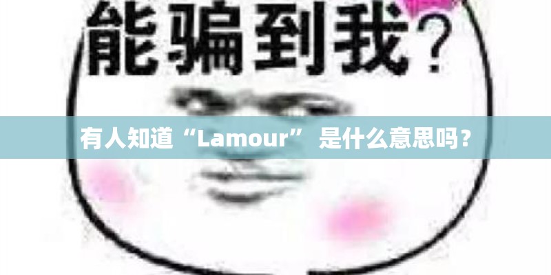 有人知道“Lamour” 是什么意思吗？