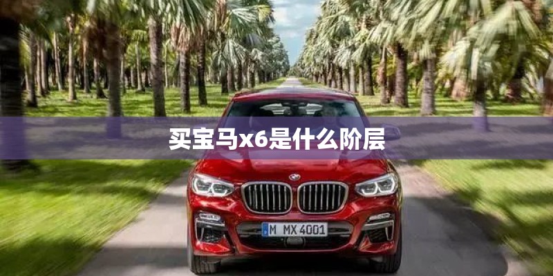 买宝马x6是什么阶层 买宝马x6是什么阶层