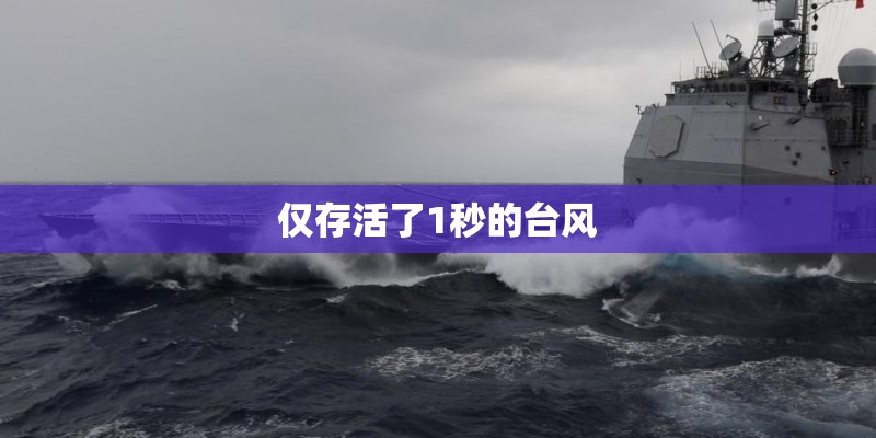 仅存活了1秒的台风 仅存活了1秒的台风